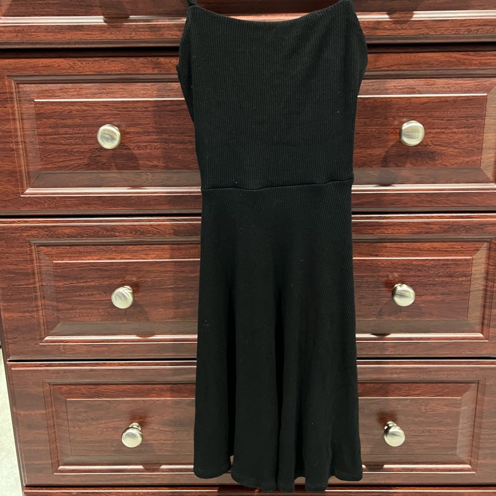 Black summer skater dress
